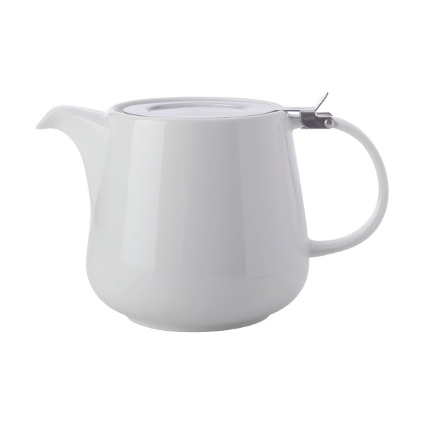 Maxwell&Williams White Basics Round Teekanne mit Edelstahldeckel 0,6 Liter